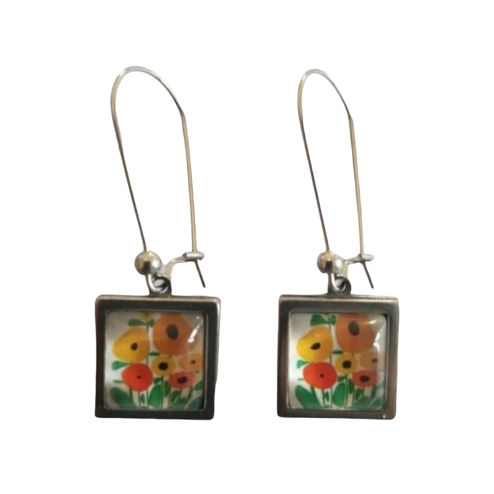 Handcrafted Flower Earrings